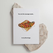 将图片加载到图库查看器,Sausage - 'Sausage Sizzle to My Bunnings' - Greeting Card