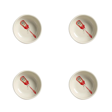 Load image into Gallery viewer, KETCHUP GIRL DINNER SNACK RAMEKINS – Set of 4 – by Big Bite Studios