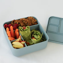 Load image into Gallery viewer, SILICONE LARGE SQUARE 4 SECTION LUNCH BOX