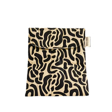 画像をギャラリービューアに読み込む, Product photo of fabric latop pouch, in black and beige abstract print