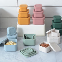 将图片加载到图库查看器,SILICONE MINI LUNCH BOX SET OF 3 - SQUARE
