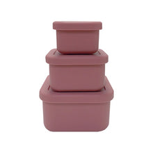 将图片加载到图库查看器,SILICONE MINI LUNCH BOX SET OF 3 - SQUARE