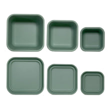 将图片加载到图库查看器,SILICONE MINI LUNCH BOX SET OF 3 - SQUARE