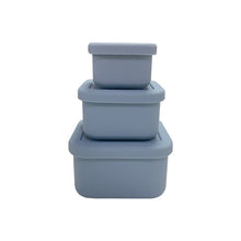 将图片加载到图库查看器,SILICONE MINI LUNCH BOX SET OF 3 - SQUARE