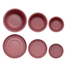 将图片加载到图库查看器,SILICONE MINI LUNCH BOX SET OF 3 - ROUND