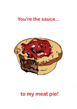 이미지를 갤러리 뷰어에 로드 , Meat Pie - 'Sauce to My Meat Pie' - Greeting Card