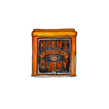 Load image into Gallery viewer, Keens Curry Powder Waterproof Sticker — by Big Bite Studios