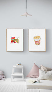 Cup Noodles (I spent all my money on living) - Art Print