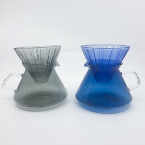 Coloured Glass Coffee Pour-Over Set