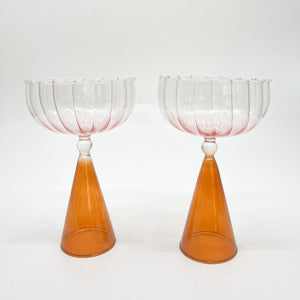 Coral Mirage Cocktail Glass