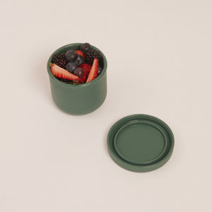 ROUND SILICONE SNACK LUNCH BOX - SMALL