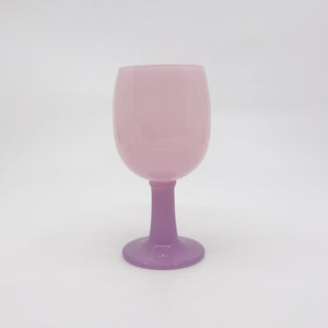 Blush and Plum Stemmed Glass