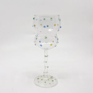 Spotted Bubble Wine Glass