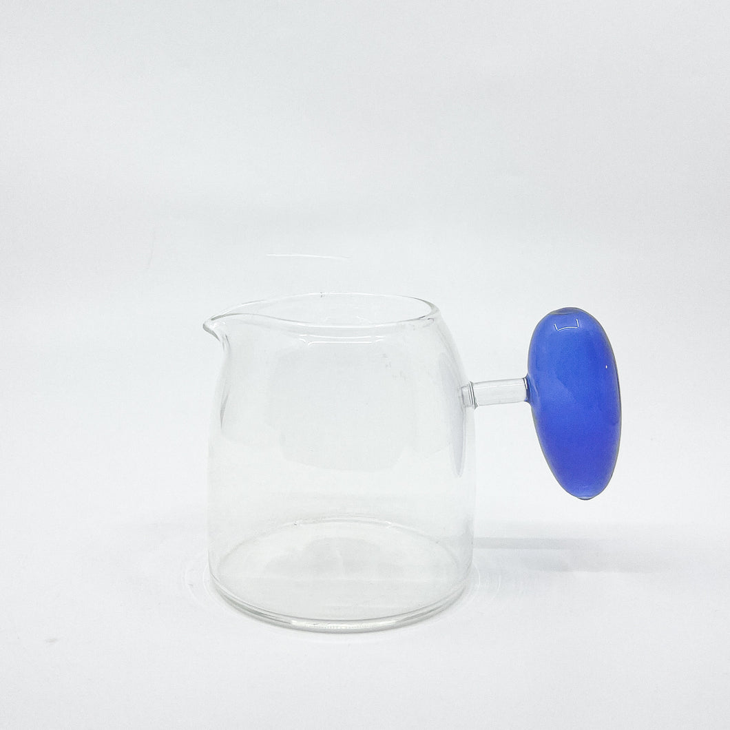 Azure Glass Milk Jug