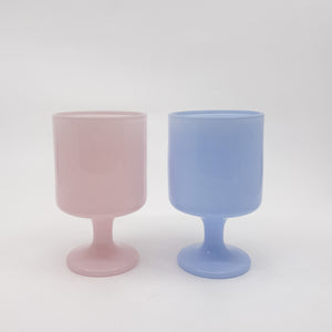 Blush and Sky Chalice Glasses