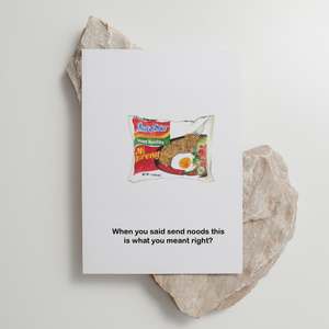 Mi Goreng - 'Send Noods' - Greeting Card