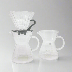 Product photo of clear glass Pour over Coffee Jug