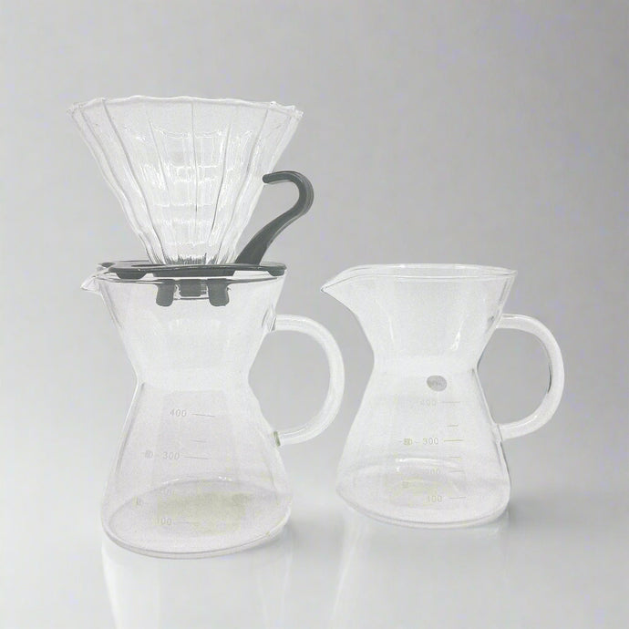 Product photo of clear glass Pour over Coffee Jug