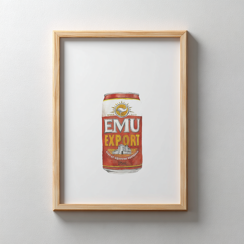 Emu Biting Emu Export (Onya Sport) - Art Print – Big Bite Studios