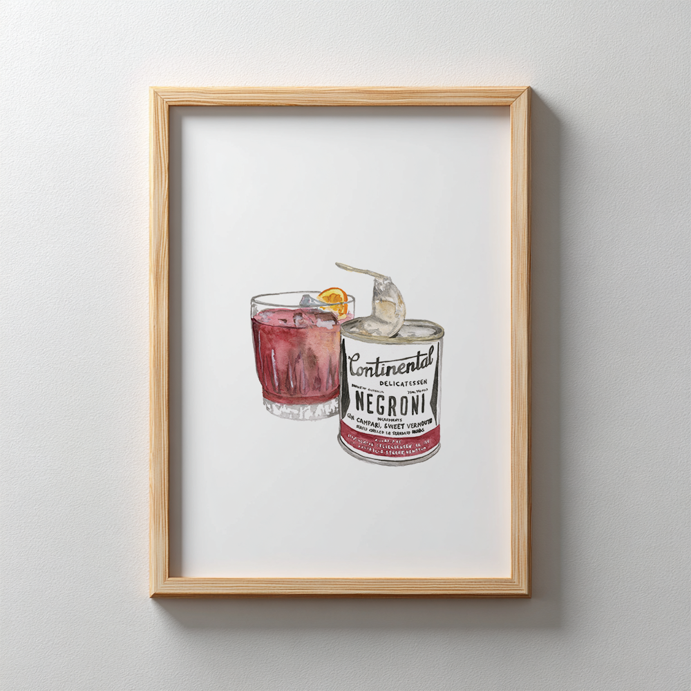 Negroni (I enjoy adulting with you) - Art Print