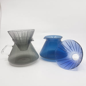 Coloured Glass Coffee Pour-Over Set