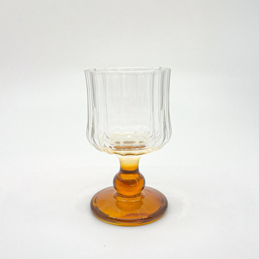 Vintage Ember Stemmed Glass