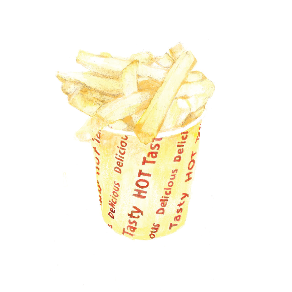 Hot Chips (Hot, Tasty & Delicious) - Art Print