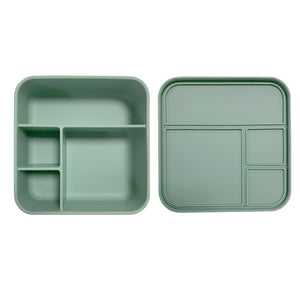 LARGE SQUARE 4 SECTION SILICONE BENTO LUNCH BOX