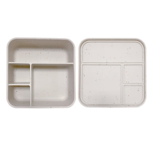 LARGE SQUARE 4 SECTION SILICONE BENTO LUNCH BOX