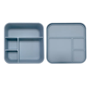 LARGE SQUARE 4 SECTION SILICONE BENTO LUNCH BOX