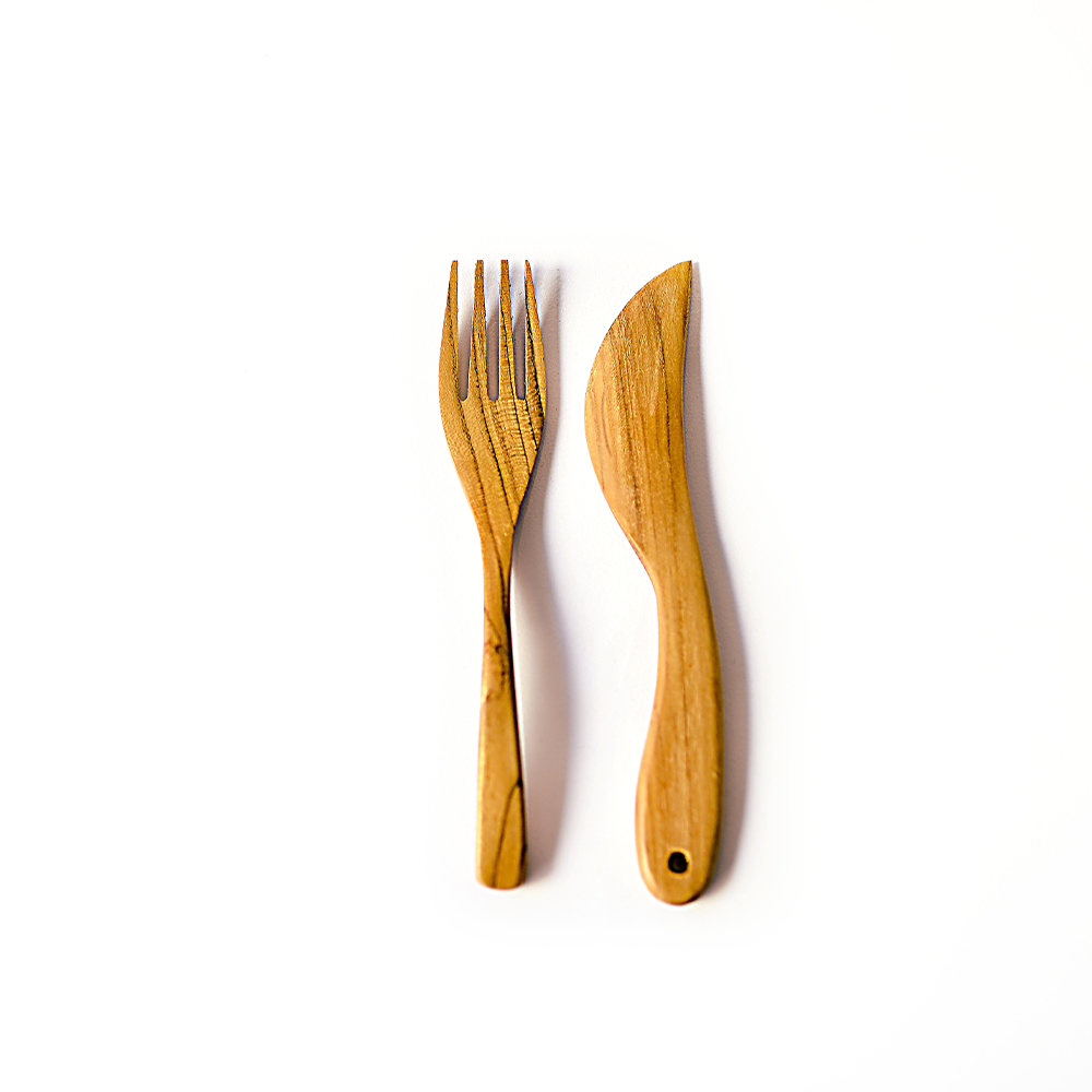 HAND CARVED WOODEN FORKS