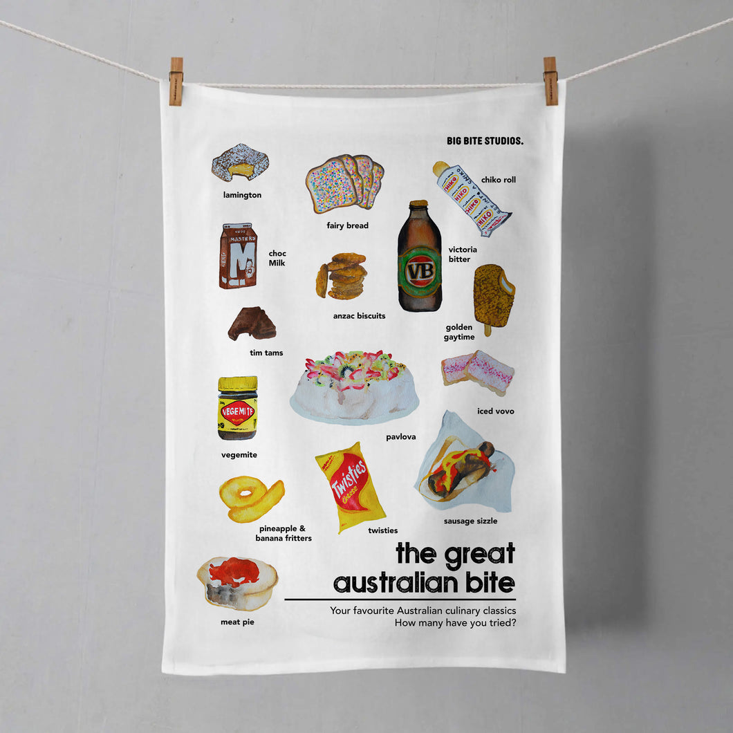 GREAT AUSTRALIAN BITE TEA TOWEL