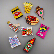 将图片加载到图库查看器，Fun Foodie magnets
