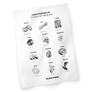 BREAD HOROSCOPE TEA TOWEL