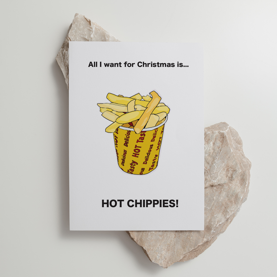Hot chips - 'Love You More Than Hot Chippies' Christmas Card