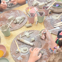 Load image into Gallery viewer, Tots Clay Club - Weekly Pottery Class (Ages 3–7)
