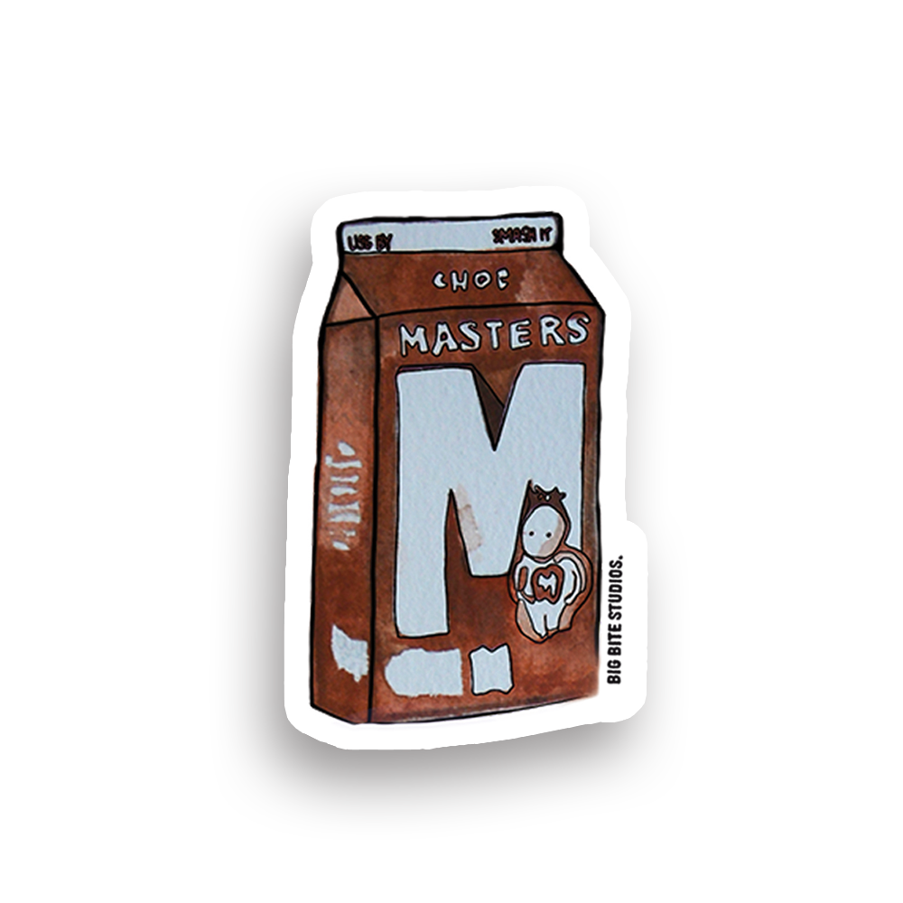 Choc Milk Waterproof Sticker — by Big Bite Studios
