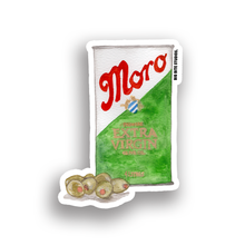 Load image into Gallery viewer, Moro Olive Oil Waterproof Sticker — by Big Bite Studios
