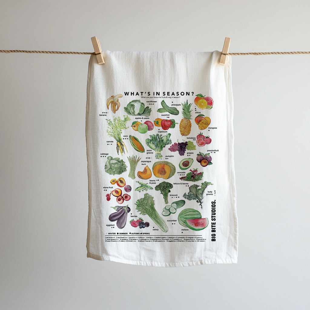 WHAT'S IN SEASON TEA TOWEL