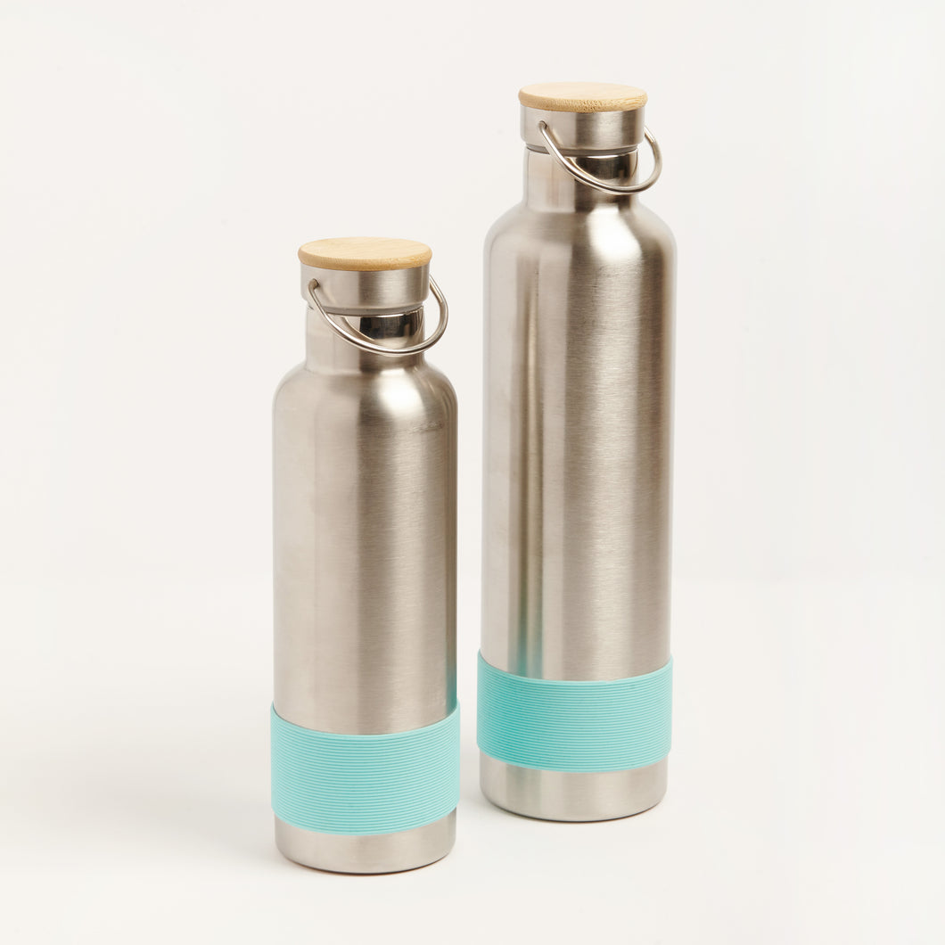 PLASTIC FREE STAINLESS STEEL DRINK BOTTLES - TURQUOISE