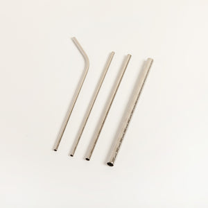 PLASTIC FREE STAINLESS STEEL STRAW - SET OF 4