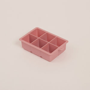 SILICONE ICE CUBE TRAYS - 6 LARGE BLOCKS