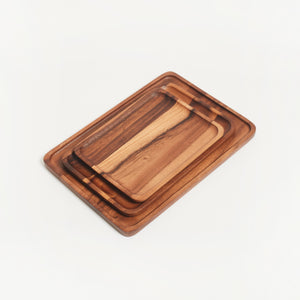 SUSTAINABLY SOURCED HAND CARVED WOODEN BOARDS - RECTANGLE