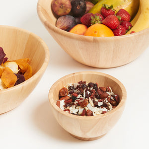 SUSTAINABLY SOURCED HAND CARVED WOODEN BOWLS