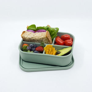 SILICONE LUNCHBOX |. UNBREAKABLE LEAK PROOF - 4 SECTIONS