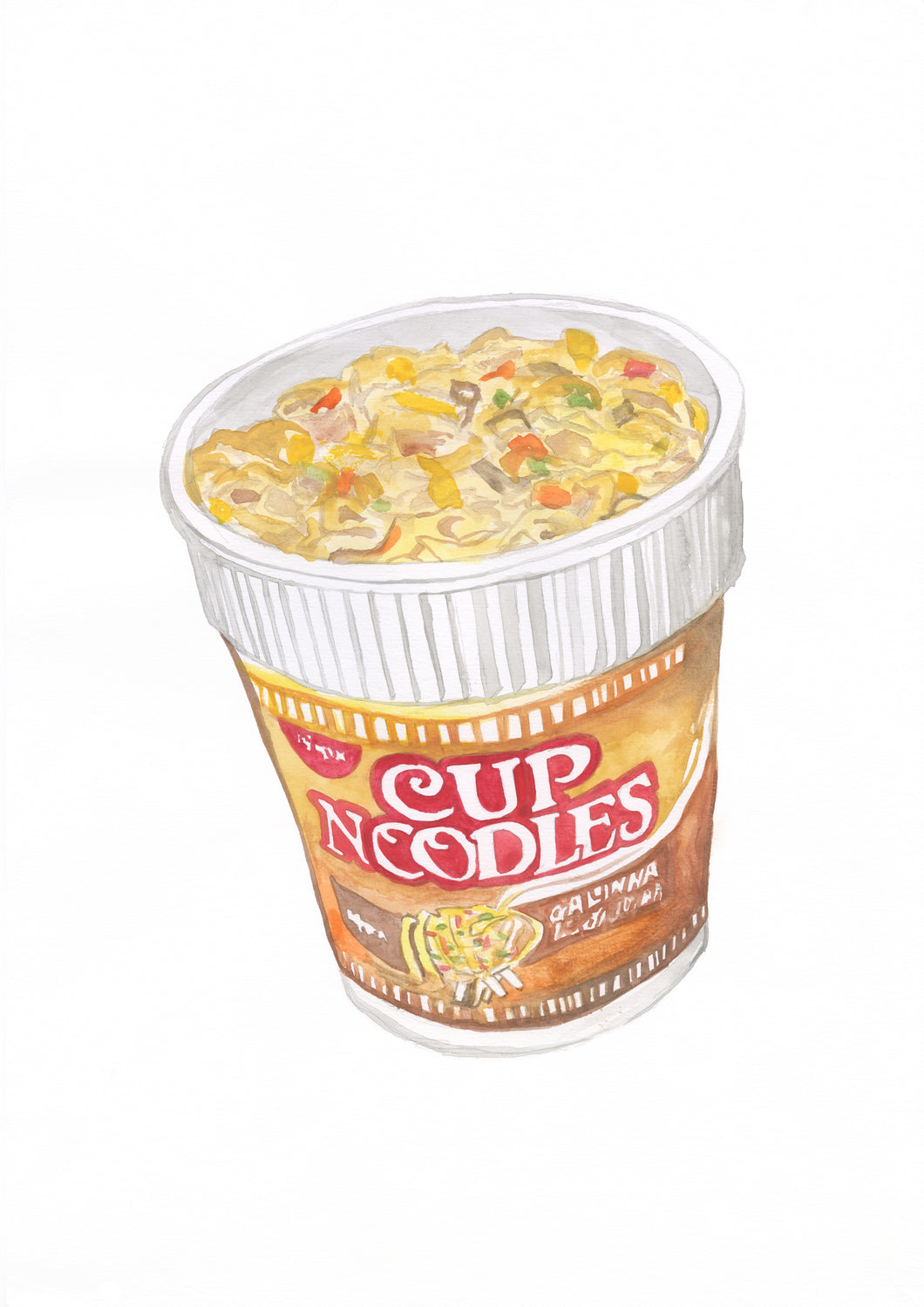 Cup Noodles (I spent all my money on living) - Art Print