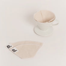 Load image into Gallery viewer, PLASTIC FREE REUSABLE COFFEE FILTER -  100% LINEN (SIZE 2 OR 4)
