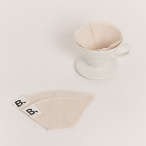 PLASTIC FREE REUSABLE COFFEE FILTER -  100% LINEN (SIZE 2 OR 4)