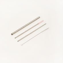 Charger l&#39;image dans la galerie, ZERO-WASTE STAINLESS STEEL STRAW SET - 4 PIECE
