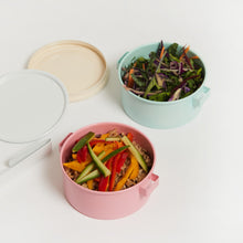 Load image into Gallery viewer, PASTEL ENAMEL TRADITIONAL TIFFIN STYLE LUNCH BOX - 2 LAYER WITH LIDS
